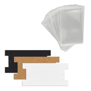 공예 종이 발찌 판지 팔찌 디스플레이 거치대, DIY 쥬얼리 포장 카드, 소형 비즈니스 패키지, 화이트 블랙, 10x5cm, 50 개