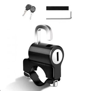 오토바이 스쿠터 ATV 자전거용 헬멧 잠금장치 범용 보안 도난 방지 핸들바 잠금장치 20mm-26mm 키 포함 핸들 잠금장치