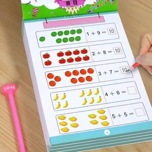 62 페이지/책 필기 산술 연습 도서 수학 학습 0-20 덧셈 및 뺄셈 어린이 노트