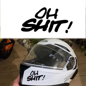 1PC 재미 있은 편지 OH SHIT 오토바이 스티커 오토바이 연료 탱크 헬멧 페어링 전기 스쿠터 비닐 데칼 방수