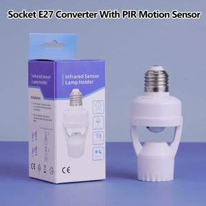 PIR 모션 센서 램프 홀더 E27 스마트 전구 홀더 어댑터 현관 계단 지하실용 자동 켜기/끄기 모션 라이트 소켓