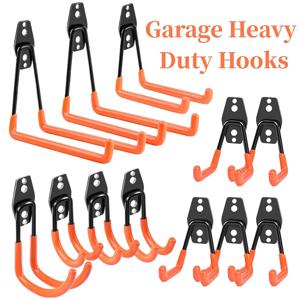 헤비 듀티 금속 후크 차고 주최자 벽 마운트 자전거 옷걸이 후크 벽 마운트 사다리 정원 도구에 대한 미끄럼 방지 스토리지 후크