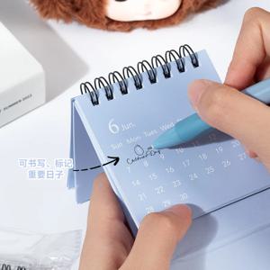 2026 미니 영어 달력 심플 스타일 모란디 데스크탑 캘린더 휴대용 플래너