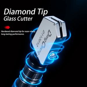 유리 및 다이아몬드 절단을 위한 미끄럼 방지 핸들 오일 커터 도구가 있는 1PC 175mm 다이아몬드 유리 커터