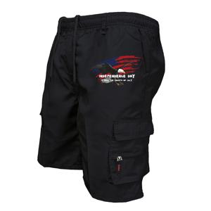 여름 남성 카고 반바지 미국 인쇄 캐주얼 작업복 바지 군사 스타일 전술 반바지 패션 카고 반바지 스트리트웨어