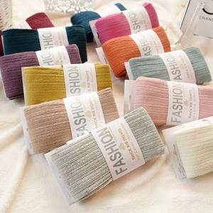 여성용 열 니트 발 스타킹, 따뜻한 통기성 면 팬티 스타킹, 겨울 하이 스트레치 스타킹, 고품질