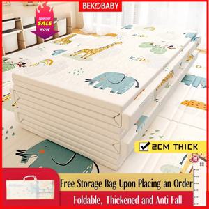 양면 아기 바닥 매트 - 접이식 및 경량 바닥용 아기 놀이 매트 - 간편한 보관 및 휴대용 가방으로 여행 가능