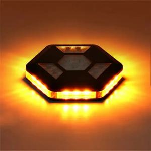 360도 회전 LED 자기 경고등 깜박이는 충전식 노란색 흰색 교통 안전 플래시 자동차 안전 신호등