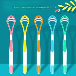 혀 스크레이퍼 브러시 스크레이퍼, 구강 관리, 신선한 호흡 유지, 혀 클리너, 1PC