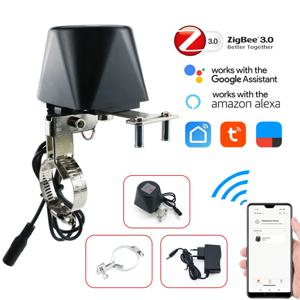 Tuya Zigbee 스마트 가스 밸브 WIFI 정원 물 차단 타이머 관개 컨트롤러 Alexa Google Assistant SmartLife