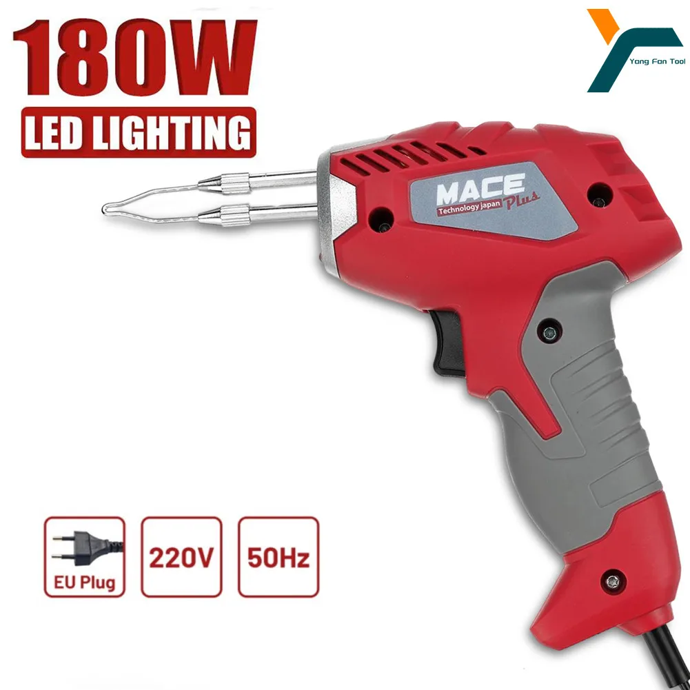 180W 빠른 열 전기 납땜 인두 산업용 등급 고전력 용접 수리 도구 납땜 총 EU 플러그 재 작업 스테이션