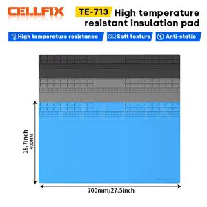 TE-713 초대형 휴대 전화 수리 작업 매트 고온 방지 유지 보수 플랫폼 PCB 칩 IC 절연 패드 작업
