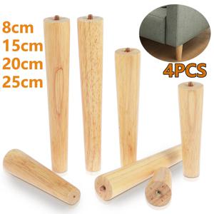 4Pcs 8/15/20/25cm 단단한 나무 가구 피트 비스듬한/직선 테이블 가구 다리 미끄럼 방지 의자 피트 교체 피트 경 사진