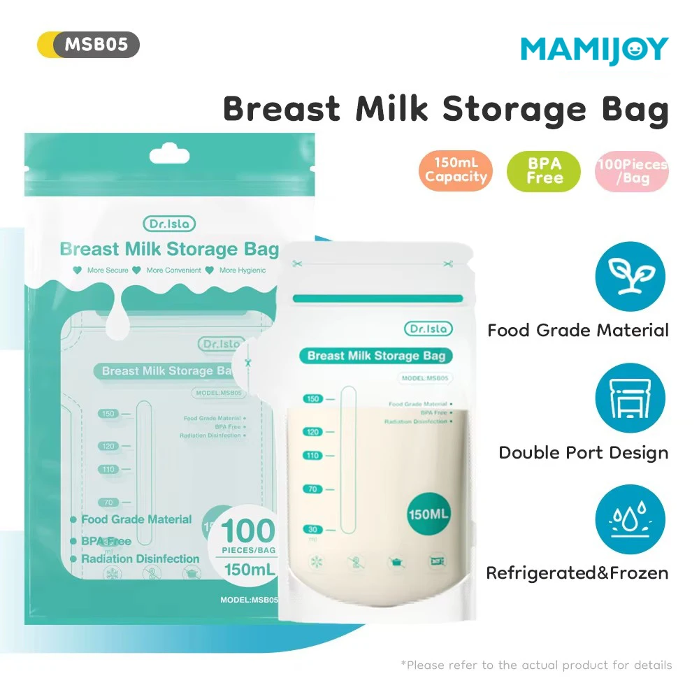 MAMIJOY 100Pcs 150ML 모유 저장 가방 일회용 소용량 냉동 우유 저장 가방 BPA 무료 안전한 먹이 가방