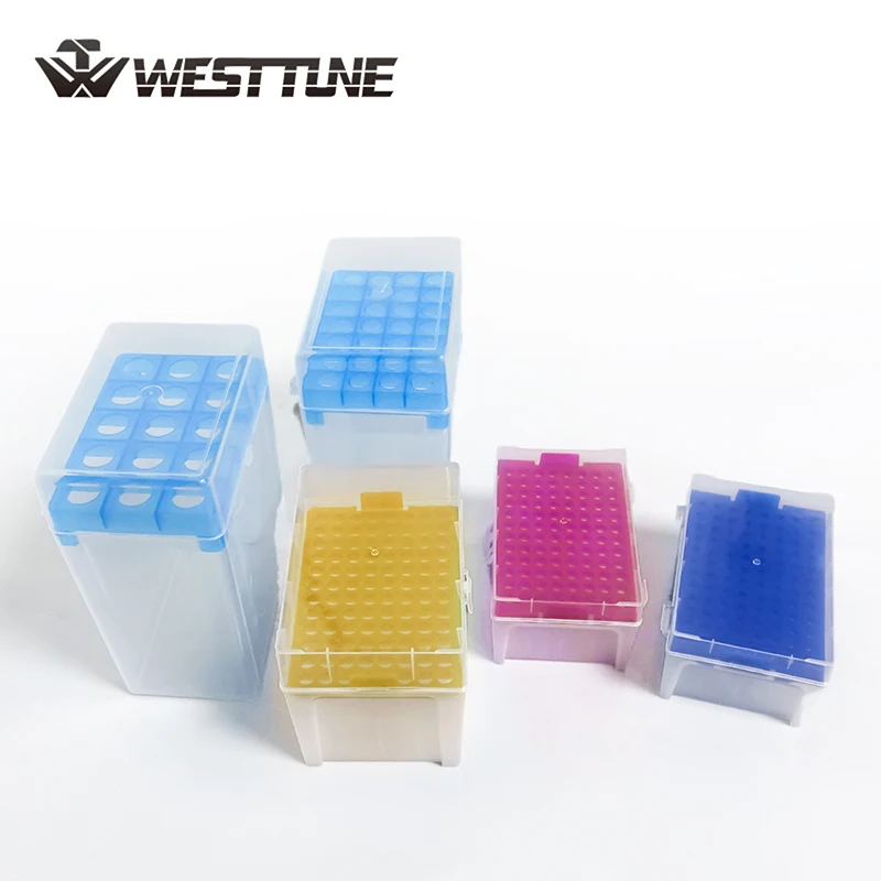 Westtune Lab 10ul/200ul/1ml/5ml/10ml 실험용 플라스틱 피펫 팁 상자 피펫 팁 홀더 상자 마이크로 피펫 플라스틱 상자