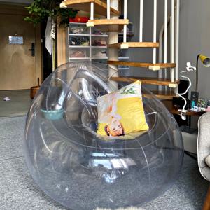 투명한 팽창식 공기 소파 의자, 캠핑 여행을 위한 명확한 PVC 접이식 팽창식 단 하나 소파