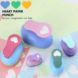 8/16/25/38/50mm 무작위 컬러 하트 모양의 구멍 펀치 DIY 공예 구멍 펀치 스크랩북 구멍 펀치