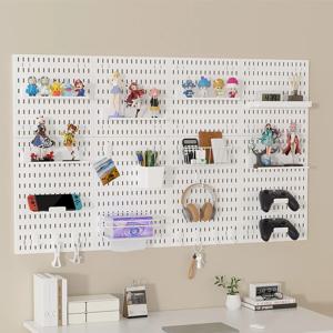 다기능 벽걸이형 페그보드, 두꺼운 구조로 가정용품을 보관하고 디스플레이 랙으로도 사용할 수 있습니다.