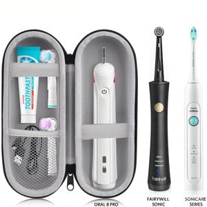 1PC 전동 칫솔 상자, 치과 키트 상자, 여행용으로 휴대하기 쉽고 튼튼하고 내구성이 뛰어나 여행에 필수적입니다.