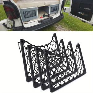 1PC 대형 탄성 메쉬 보관 선반 – 차량, RV, 캠핑카 및 보트용 자동차 매거진 정리함 네트