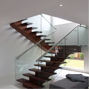 맞춤형 유리 난간 알루미늄 합금 난간 카드 슬롯 유리 난간 계단용 다양한 기능 지원