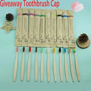 자연 다채로운 칫솔 에코 소프트 브리스톨 대나무 칫솔 대나무 숯 비건 치아 치과 구강 케어 플라스틱 무료 10Pcs