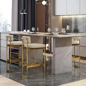 베이지 바 의자 하이 카운터 도서관 드레싱 테이블 유지 보수 바 의자 강화 다리 Sgabello Cucina Alto Restaurant