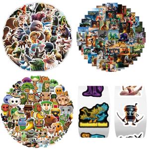 50/500개 AI 추상 스티커 텅 텅 사후르 이탈리아 브레인로트 데스크탑 장식 컬렉션 재미있는 방수 스티커 8장