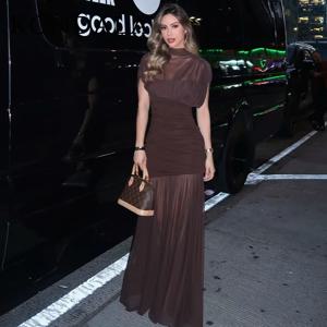 콘달라 2025 가을 겨울 우아한 여성 드레스 웨딩 게스트 여성 패치워크 튤 드레스 비즈니스 캐주얼 여성 드레스