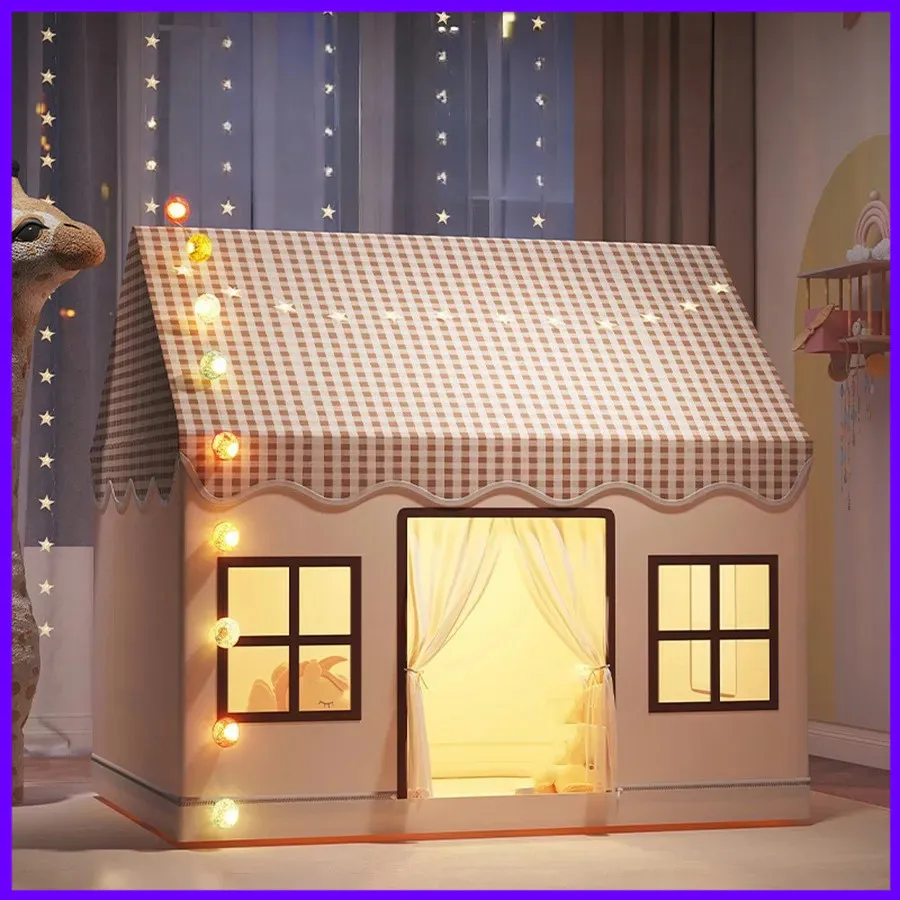 어린이 놀이 텐트 장난감 접이식 어린이 놀이집 실내외 공주 성 장난감 텐트 소녀 소년 크리스마스 선물