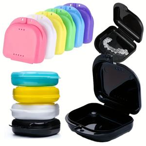 5/10Pcs 틀니 목욕 보관 상자 가짜 치아 치열 교정기 케이스 입 가드 컨테이너 플라스틱 주최자 구강 위생 도구