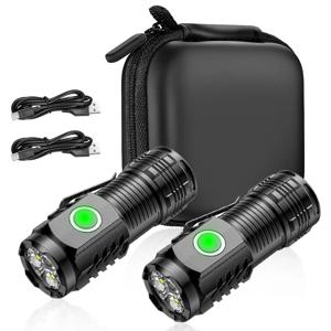 클립이 있는 휴대용 초강력 미니 손전등 충전식 방수 비상 조명 스포트라이트 야외 캠핑 토치