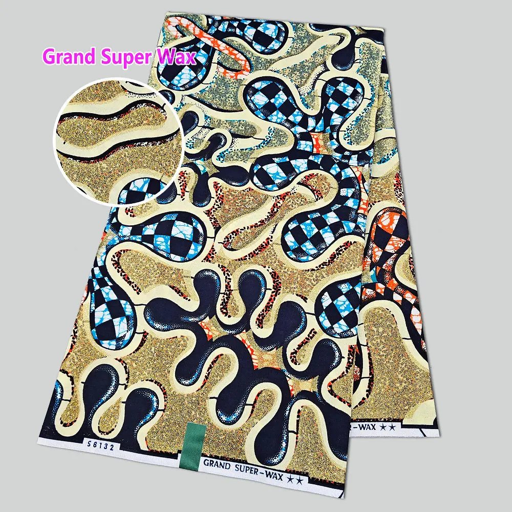 오리지널 그랜드 슈퍼 더치 왁스 원단, 브릴란테 홀랜드 글리터 왁스 천, 의류, 치마, 웨딩 및 축제 장식용