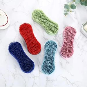 다채로운 색상의 말 손질 브러쉬 승마 마사지 도구 실리콘 말 용품 효과적인 청소 관리용 단단한 브리슬