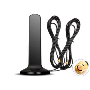 GSM 4G 5G 안테나 600-6000MHz 12dBi 고 이득 옴니 마그네틱베이스 공중 SMA Male TS9 CRC9, ZTE CPE 화웨이 와이파이 라우터 모뎀 지원