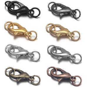 50Pcs 랍스터 Clasps 후크 100Pcs 점프 반지 끝 Clasps DIY 쥬얼리 만들기 용품에 대 한 팔찌 목걸이 커넥터