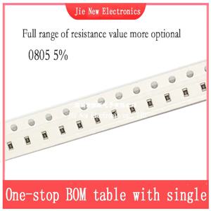100PCS 0805 5% 0R-10M 1R 2.2R 10R 22R 47R 100R 560R 1K2 6.8K 10K 12K 20K 47K 100K 510K 910K 1M 4.7M 9.1M 1/8W