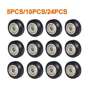 5/10/24PCS CNC POM 휠 Pom 풀리 휠 625ZZ 아이들러 풀리 기어 Ender 3 CR10 프로파일 용 패시브 라운드 휠 Perlin 휠