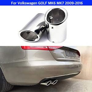 폭스바겐 골프 MK6 MK7 2009-2016 / 폴로 2012-2014 머플러 팁 스테인리스 스틸 배기 팁 노즐