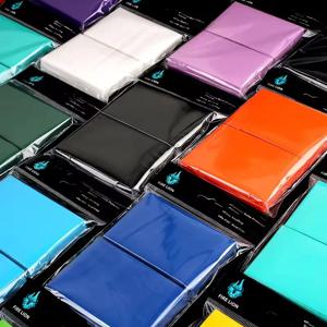 100개 66x91mm 무광 카타나 트레이딩 카드 슬리브 홀더 표준 사이즈 소프트 TCG 카드 보호대 (MTG 유희왕 스포츠 게임 카드용)