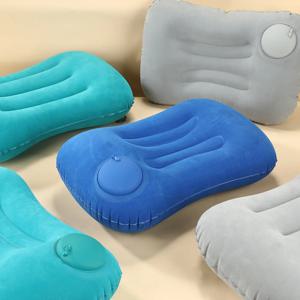 여행 베개 공기 풍선 비행기 자동차 베개 베개 접이식 프레스 유형 침대 베개 목 쿠션 홈 오피스 용품