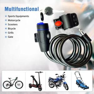 DOMEN 자전거 헤비 듀티 체인 잠금 장치 8mm 두꺼운 도난 방지 강철 2 키 안전 잠금 장치 오토바이 자전거 잠금 자전거 액세서리