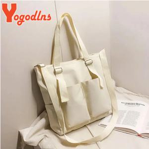 캐주얼 방수 옥스포드 숄더백, 여아용 방수 버킷백, 대용량 여성 토트백, 여행 큰 핸드백 주머니