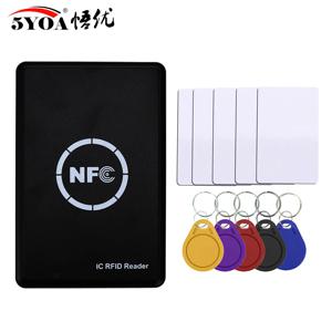 5YOA RFID 카드 판독기 복사기 복사기 키 fob NFC 스마트 카드 판독기 작가 13.56MHz 암호화 프로그래머 uid keyfobs