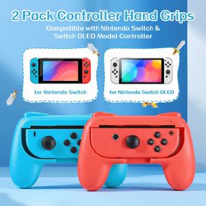 닌텐도 스위치/OLED 컨트롤러용 게임패드 핸드 그립 2개 조이스틱 홀더 브래킷 쉘 NS 스위치 게임 액세서리