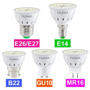 GU10 LED 전구 MR16 스포트라이트 E27 천장 조명 AC220V 거실 GU5.3 실내 E14 홈 침실 부드러운 조명 B22 쿨/따뜻한