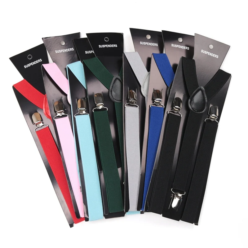 남성용 단색 탄성 가죽 서스펜더 브레이스, 웨딩 정장 스커트용 스트랩 조절 가능, 패션 액세서리 선물