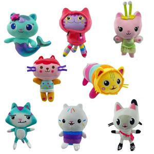 새로운 애니메이션 인형 집 봉제 장난감 백팩 고양이 케이크 고양이 웃는 고양이 봉제 인형 어린이 크리스마스 선물