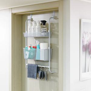 노바리빙 촘촘 2단 문걸이 선반 욕실 간단조립 DIY 수납장 자취 필수템