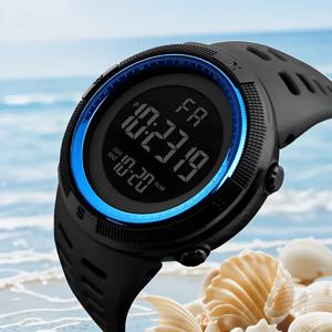 남성용 디지털 시계 다기능 군용 남성 스포츠 손목시계 땀 방지 발광 남성 학생 전자 시계